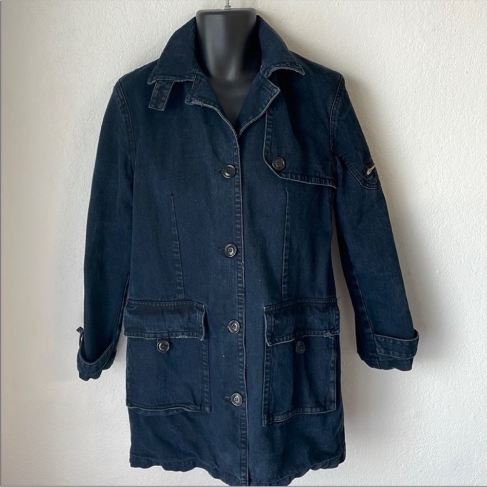 Habitual Denim Trench Jacket - Picture 1 of 8